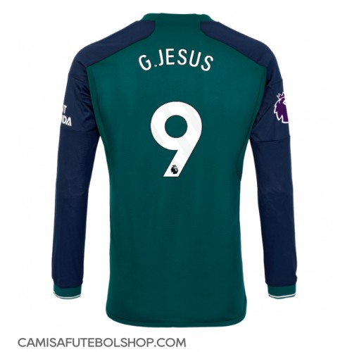 Camisa de time de futebol Arsenal Gabriel Jesus #9 Replicas 3º Equipamento 2023-24 Manga Comprida